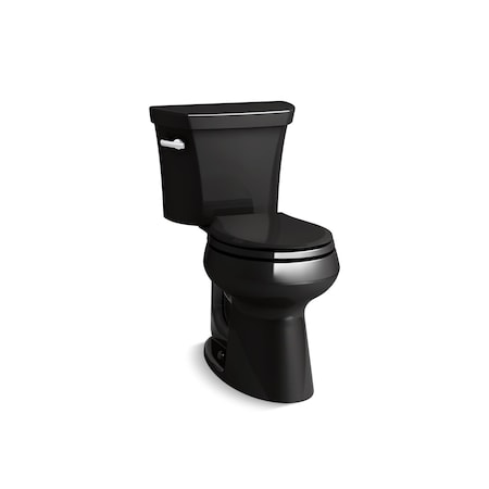 Round-Front 1.28 GPF Chair Height Toilet, 1.28 Gpf, Black